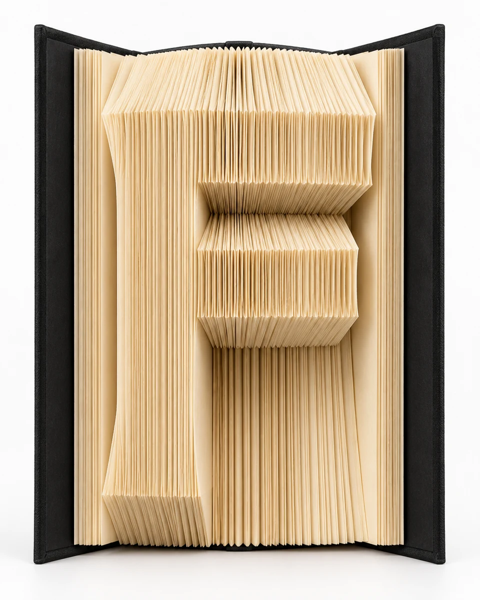 Foldly F — finished folded design