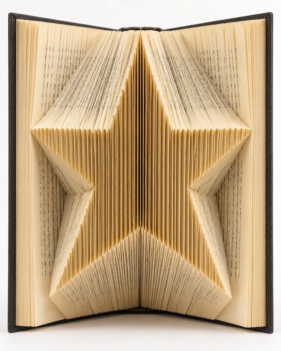 Foldly Star — finished folded design